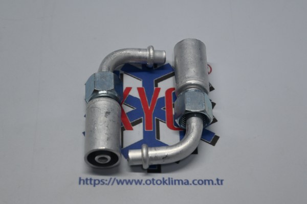 KYO7950F UNİVERSAL 8MM ETSİZ 90° ALEMİNYÜM BAĞLANTI REKORU 