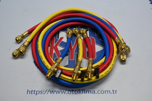 KYOA733 GAZ HORTUM SARJ 1.80 CM VE MUSLUKLU ARA APARAT SETİ 