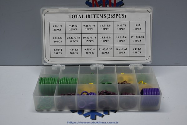 KYOD580 ÖZEL ORİNG SETİ 18 ÇEŞİT 265PCS